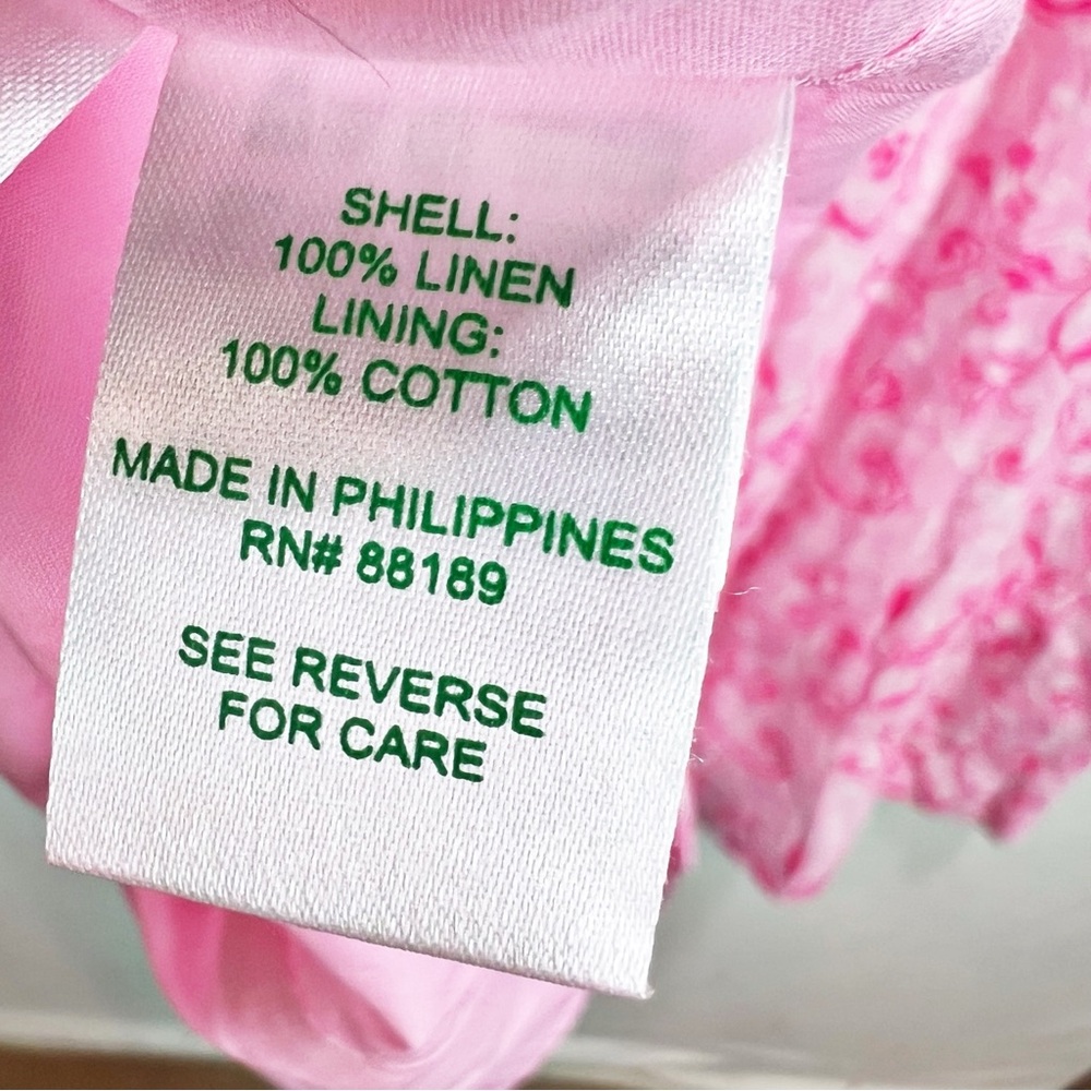 Lilly Pulitzer Linen Calina Midi Dress Size 6 Pink NWT - Picture 15 of 16